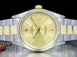 Rolex Oyster Perpetual 34 Champagne Oyster Crissy 14203  